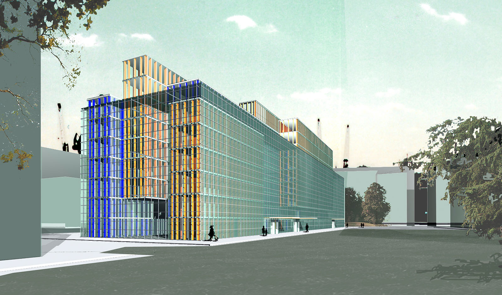Bürogebäude Grasbrookhafen, Hamburg 2001