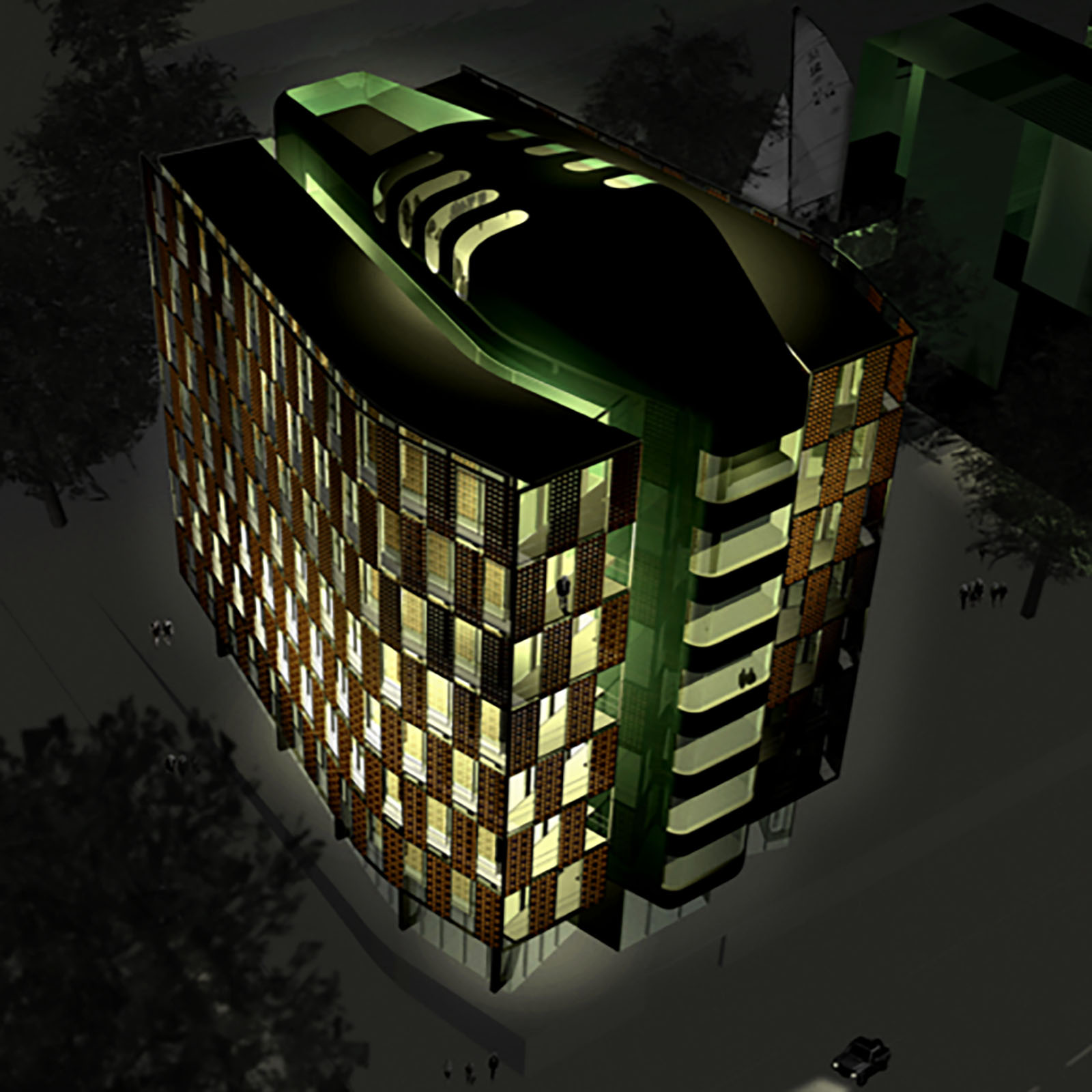 Bürogebäude am Sandtorkai, Hamburg 2001