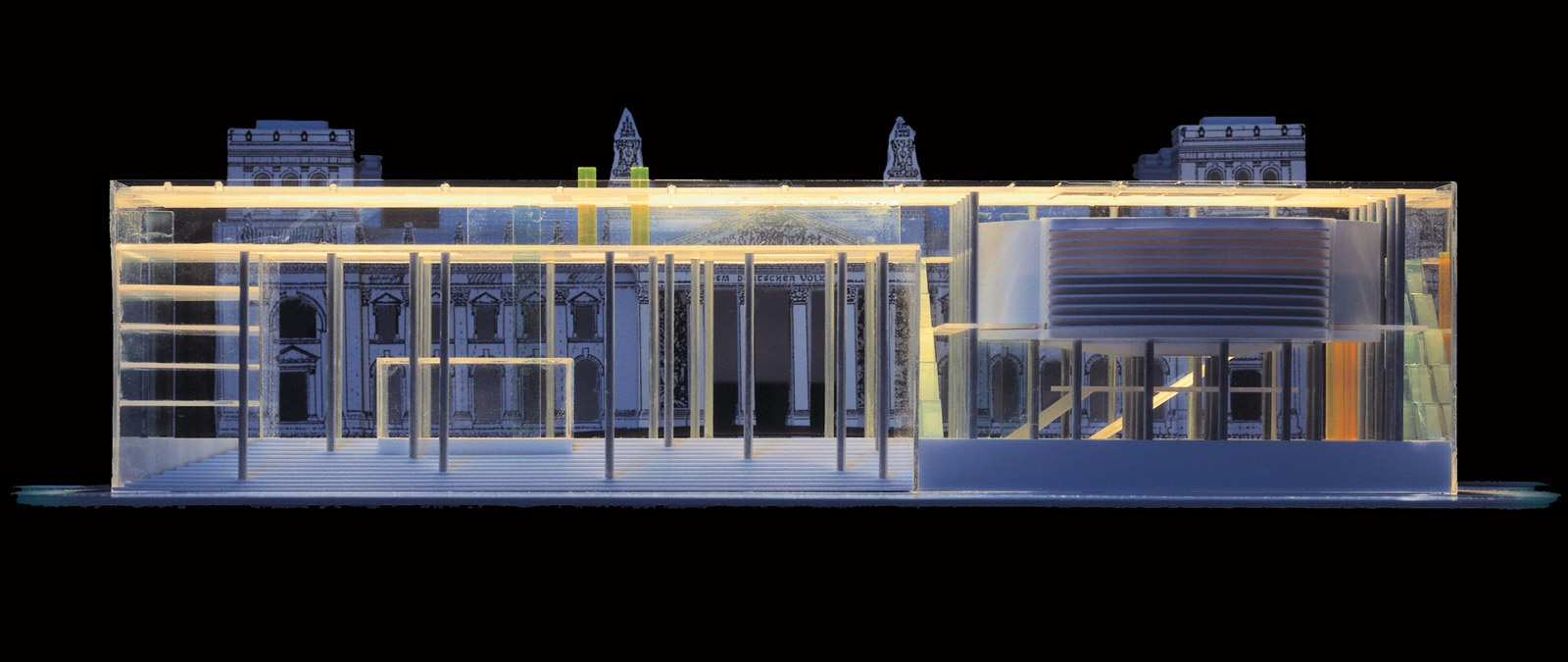 Umbau des Reichstagsgebäudes zum Deutschen Bundestag, Berlin 1992 (2.Preis)
